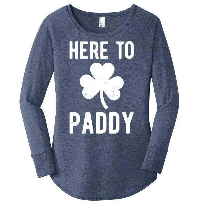 Here To Paddy St Patricks Day Women's Perfect Tri Tunic Long Sleeve Shirt