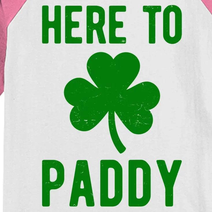 Here To Paddy St Patricks Day Kids Colorblock Raglan Jersey