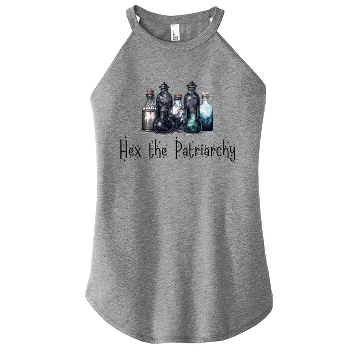 Hex Th Patriarchy Feminist Witch Celestial Occult Witchcraft Gift Women’s Perfect Tri Rocker Tank