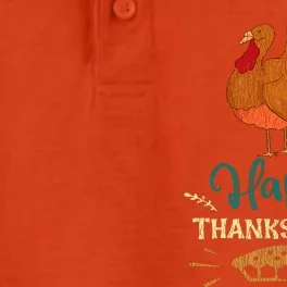 Happy Thanksgiving Pie Turkey Costume Family Pajama Party Dry Zone Grid Performance Polo