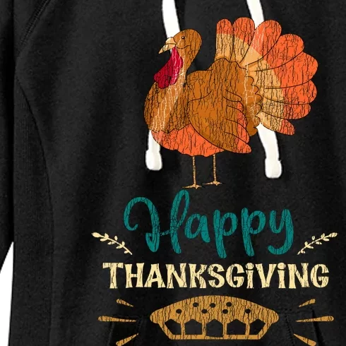 Happy Thanksgiving Pie Turkey Costume Family Pajama Party Women's Fleece Hoodie