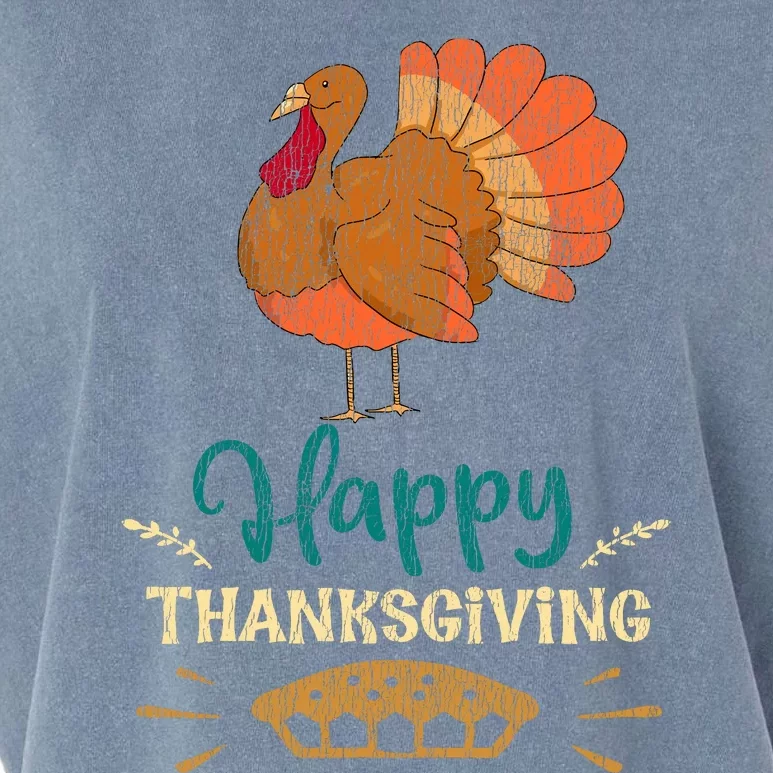 Happy Thanksgiving Pie Turkey Costume Family Pajama Party Garment-Dyed Women's Muscle Tee