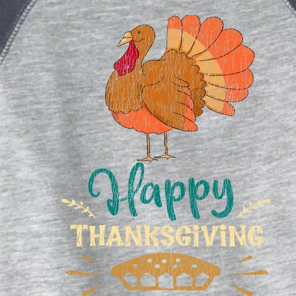 Happy Thanksgiving Pie Turkey Costume Family Pajama Party Toddler Fine Jersey T-Shirt