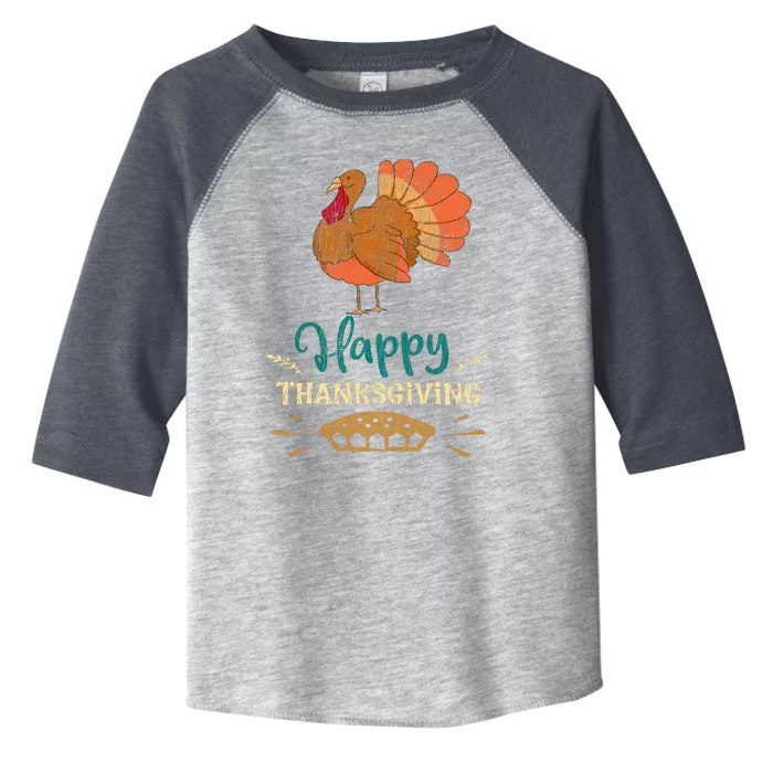 Happy Thanksgiving Pie Turkey Costume Family Pajama Party Toddler Fine Jersey T-Shirt