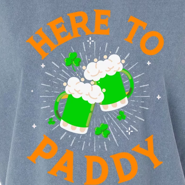 Here To Paddy Gift Garment-Dyed Women's Muscle Tee