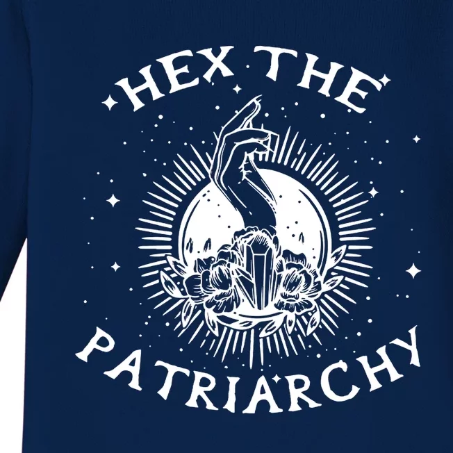 Hex The Patriarchy, Smash The Patriarchy Baby Long Sleeve Bodysuit