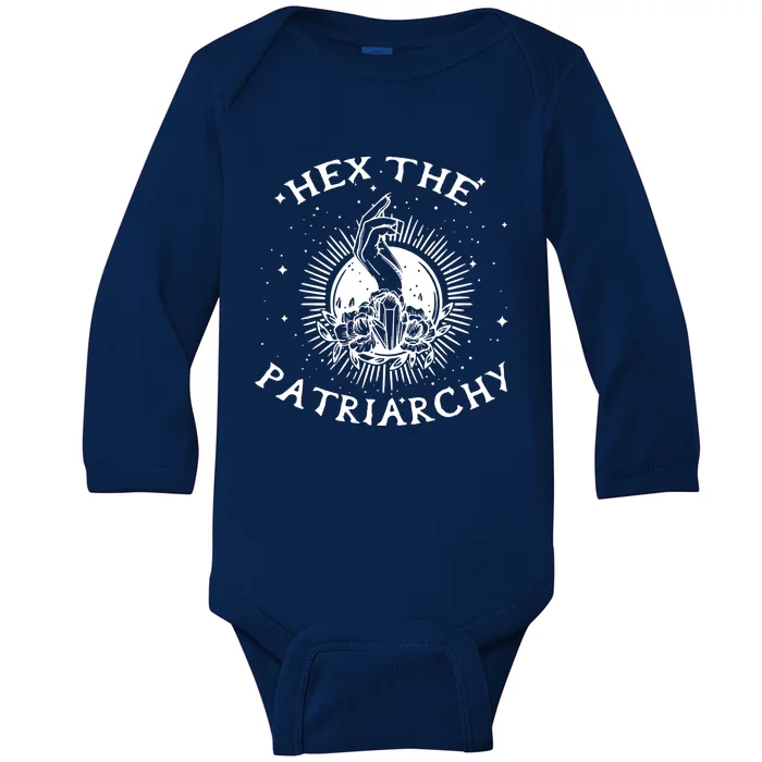 Hex The Patriarchy, Smash The Patriarchy Baby Long Sleeve Bodysuit