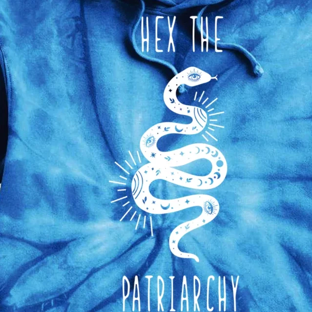 Hex The Patriarchy Witch Tarot Feminism Witchcraft Snake Gift Tie Dye Hoodie