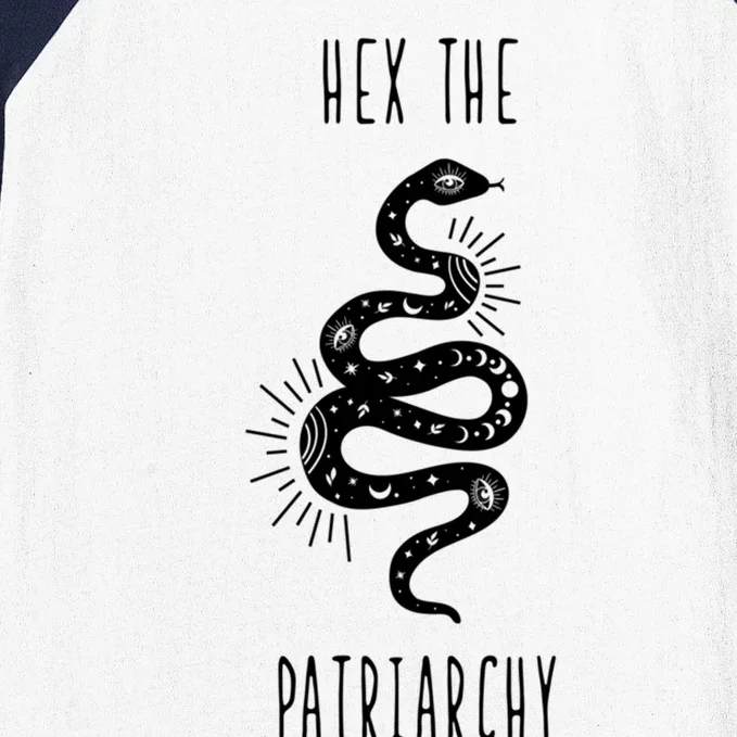 Hex The Patriarchy Witch Tarot Feminism Witchcraft Snake Gift Baseball Sleeve Shirt