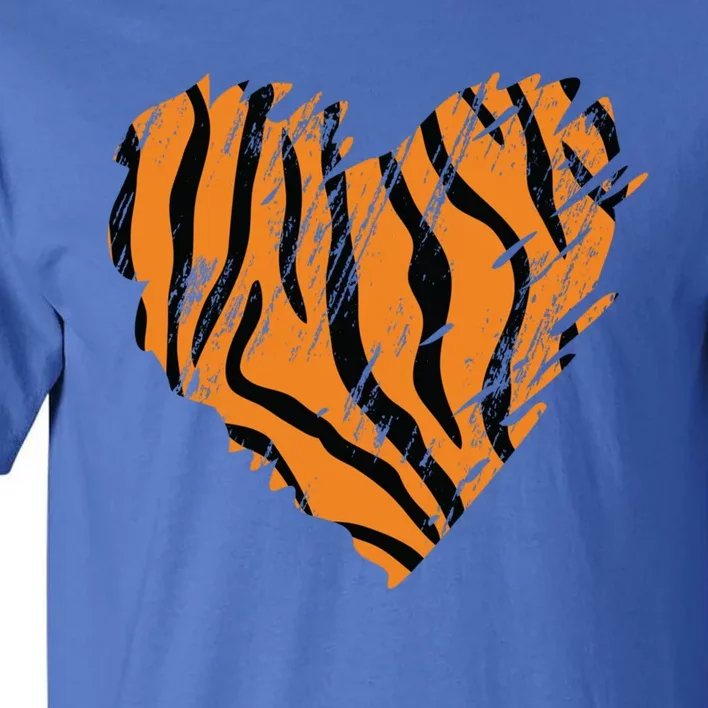 Heart Tiger Print Gift Tall T-Shirt