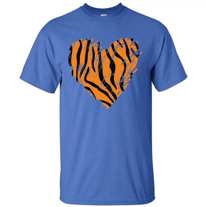 Heart Tiger Print Gift Tall T-Shirt