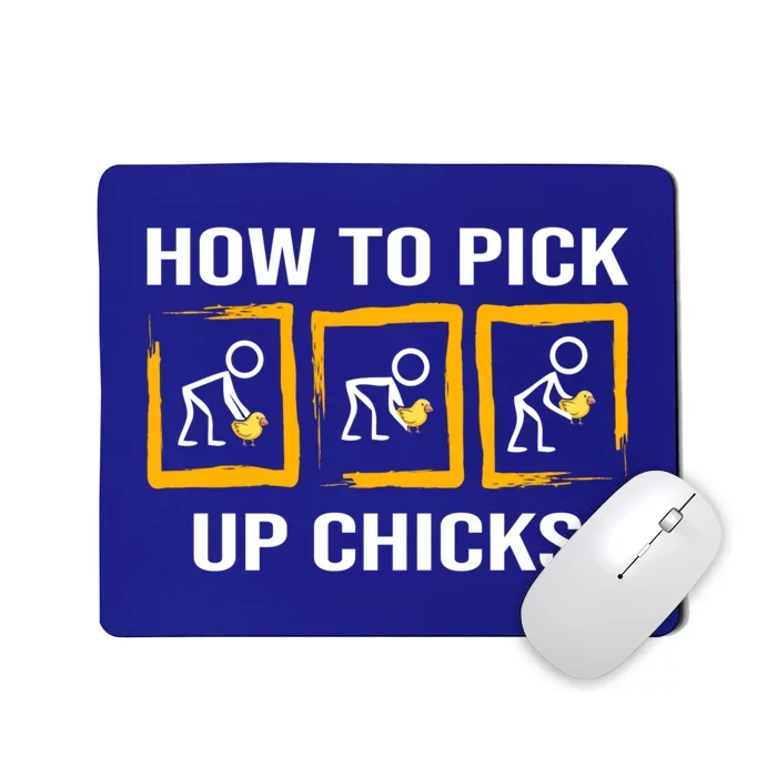 How To Pick Up Chicks Funny Sarcastic Gift Humor Lover Gift Mousepad