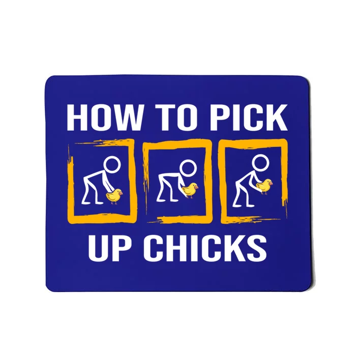 How To Pick Up Chicks Funny Sarcastic Gift Humor Lover Gift Mousepad