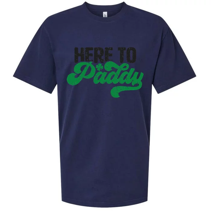 Here To Paddy Funny Saint Patrick's Day Sueded Cloud Jersey T-Shirt