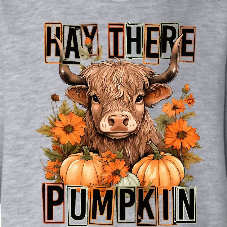 Hay There Pumkin Highland Cow Fall Autumn Thanksgiving Toddler Hoodie