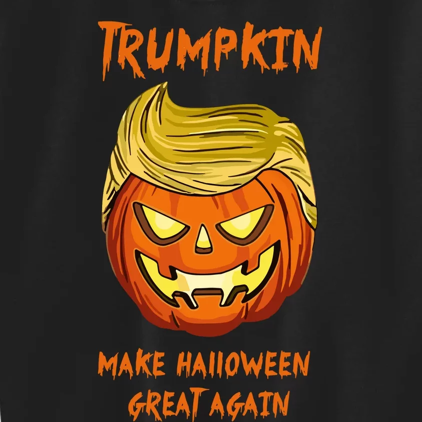 Halloween Trumpkin  President Donald Kids Sweatshirt