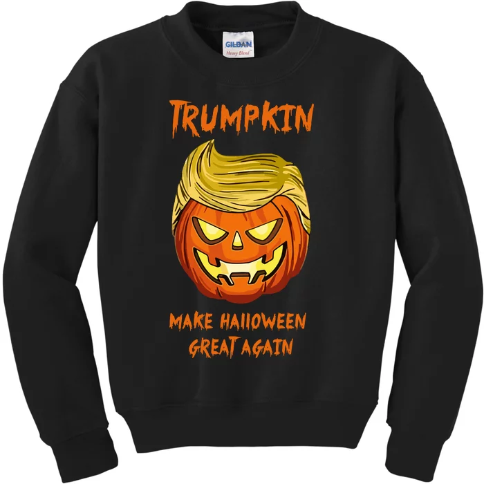 Halloween Trumpkin  President Donald Kids Sweatshirt