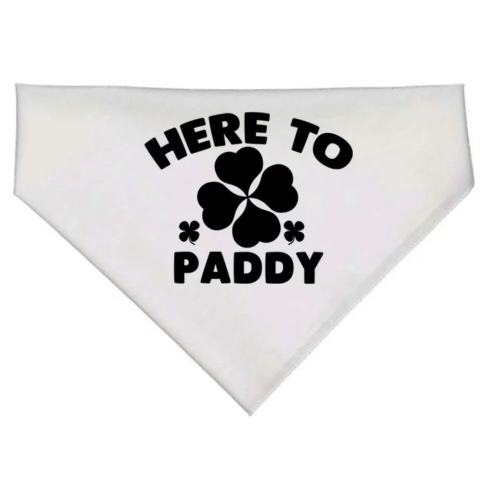 Here To Paddy St Patrick's Day Celebration Tee Gift USA-Made Doggie Bandana