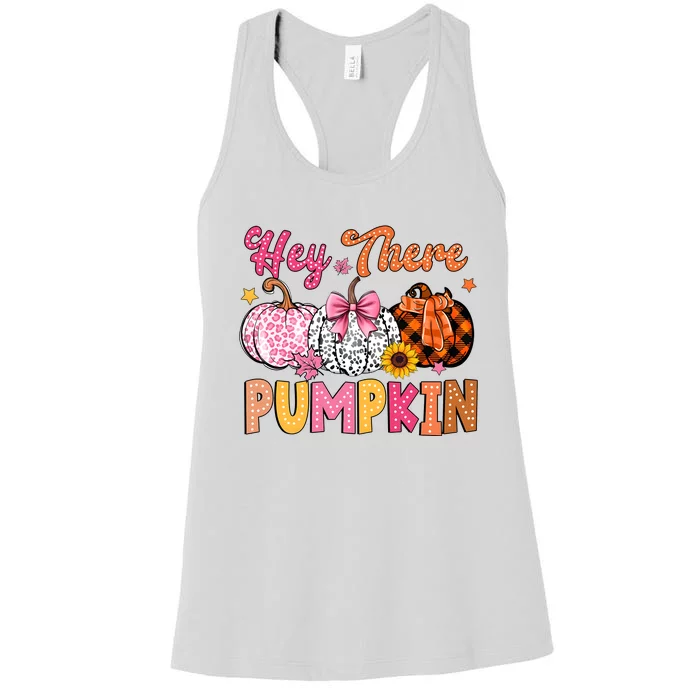 Hey There Pumpkin Fall Season Halloween Lover Women's Racerback Tank