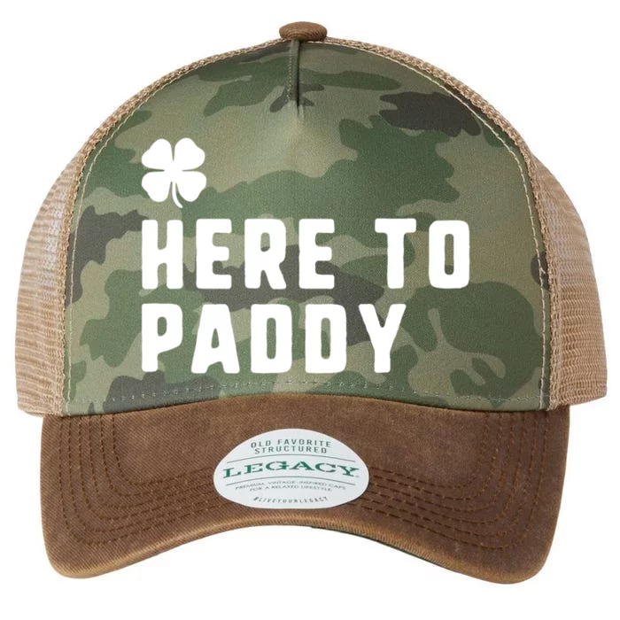 Here To Paddy St Patrick's Day Funny Gift Legacy Tie Dye Trucker Hat