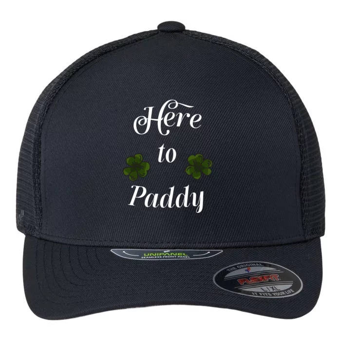 Here To Paddy St Patrick's Day Gift Flexfit Unipanel Trucker Cap