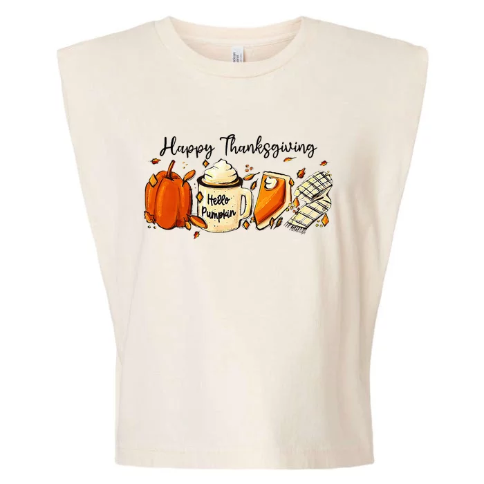 Happy Thanksgiving Pumpkin Funny Gifts Garment-Dyed Women's Muscle Tee