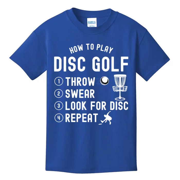 How To Play Disc Golf Funny Meaningful Gift Kids T-Shirt