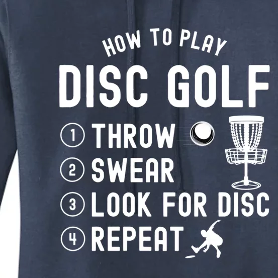 How To Play Disc Golf Funny Meaningful Gift Women's Pullover Hoodie