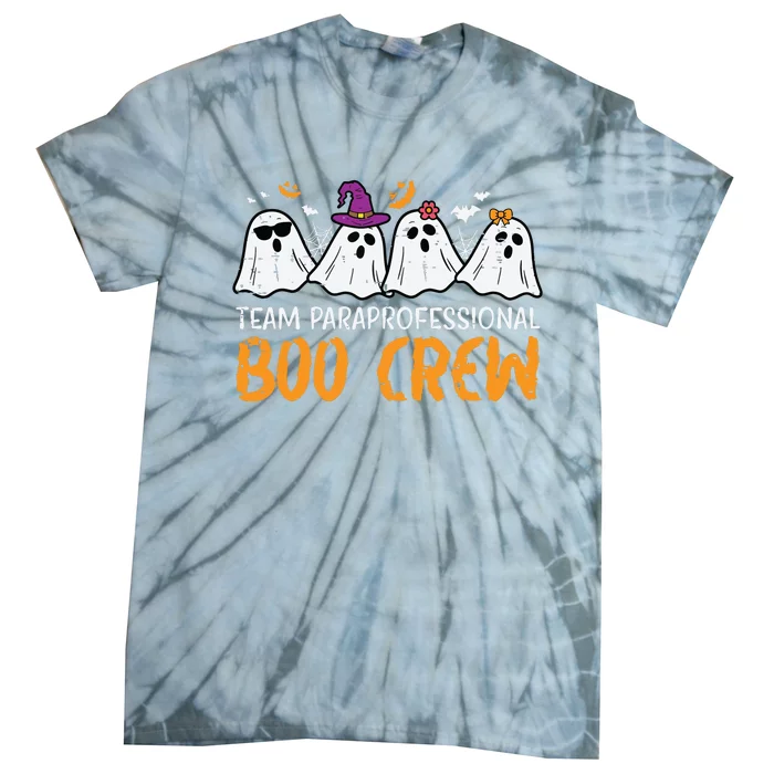 Halloween Team Paraprofessional Boo Crew Para Costume Women Tie-Dye T-Shirt