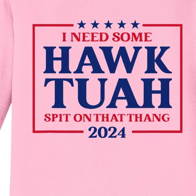 Hawk Tush President Election Funny Design Baby Long Sleeve Bodysuit