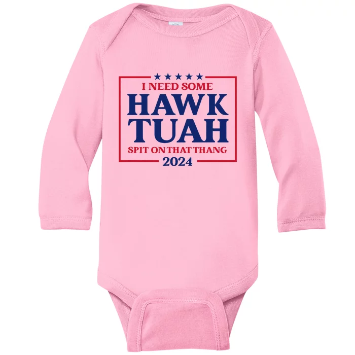 Hawk Tush President Election Funny Design Baby Long Sleeve Bodysuit