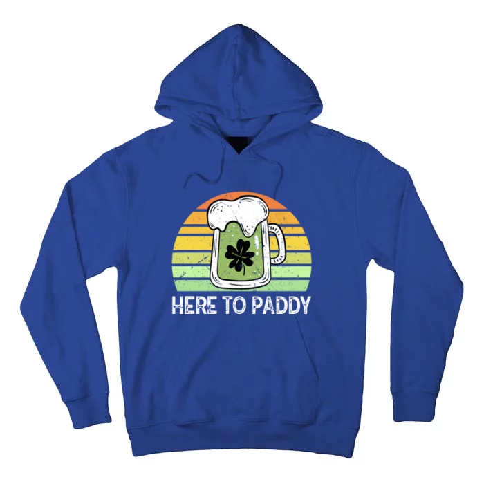 Here To Paddy Vintage Green Beer Saint Patricks Ing Gift Tall Hoodie