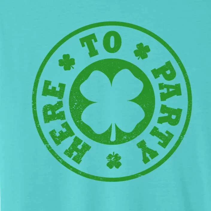 Here To Party St Patricks Day Shamrock Paddys Day Gift ChromaSoft Performance T-Shirt