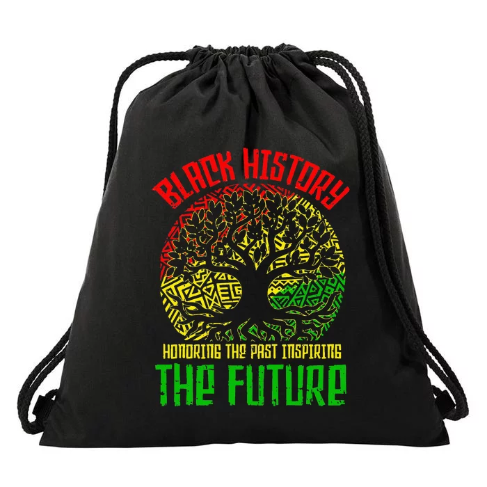 Honoring The Past Inspiring The Future Black History Drawstring Bag