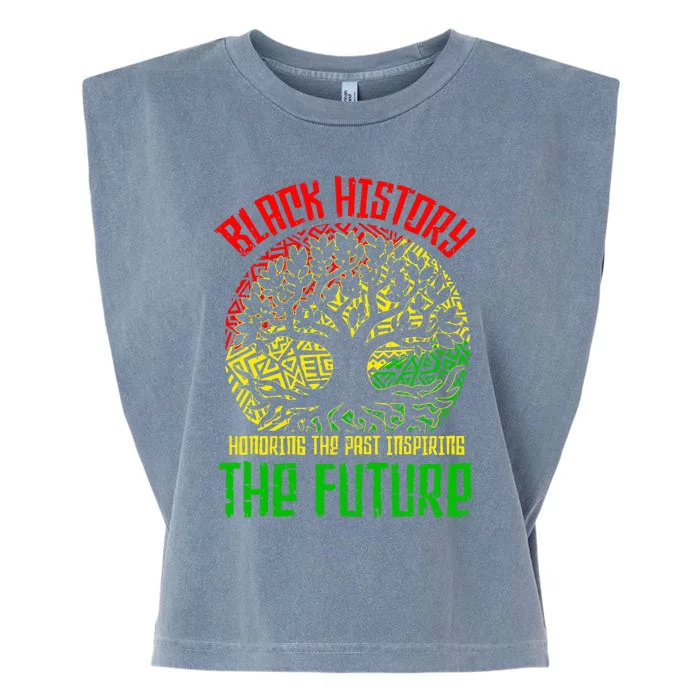 Honoring The Past Inspiring The Future Black History Garment-Dyed Women's Muscle Tee