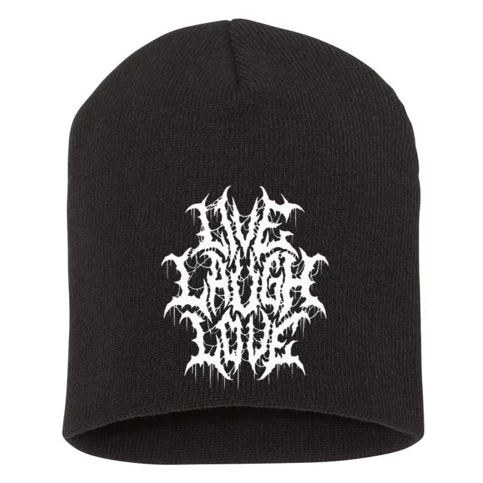 Hilarious Typography Parody with Black Metal Twist Short Acrylic Beanie