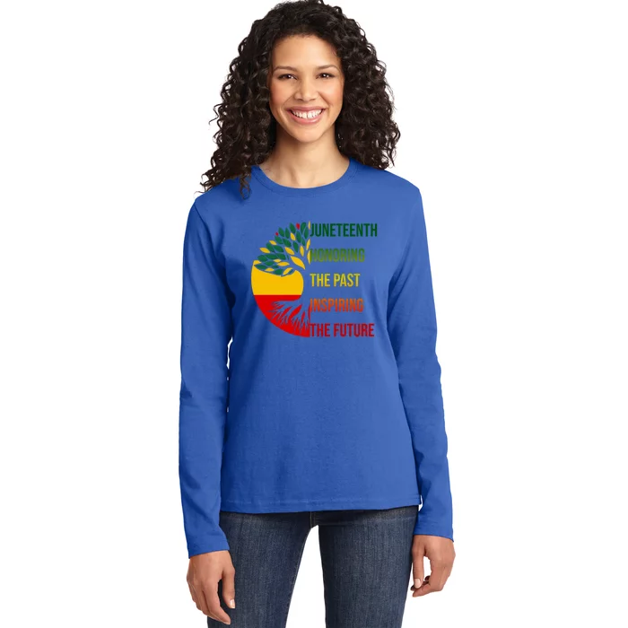 Honoring The Past Inspiring The Future Junenth African Cute Gift Ladies Long Sleeve Shirt