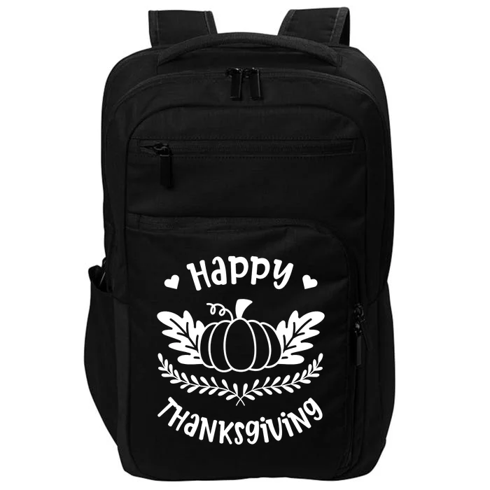 Happy Thanksgiving Pumpkin Cute Impact Tech Backpack