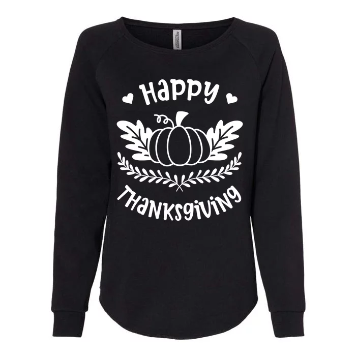 Happy Thanksgiving Pumpkin Cute Womens California Wash Sweatshirt