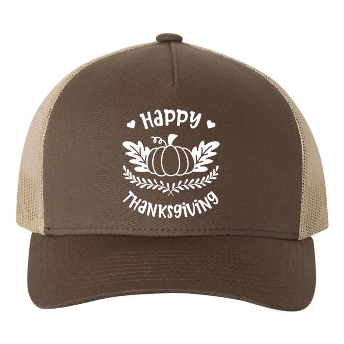 Happy Thanksgiving Pumpkin Cute Yupoong Adult 5-Panel Trucker Hat