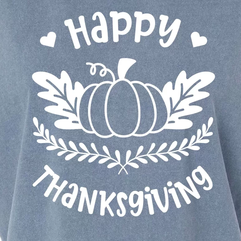 Happy Thanksgiving Pumpkin Cute Garment-Dyed Women's Muscle Tee