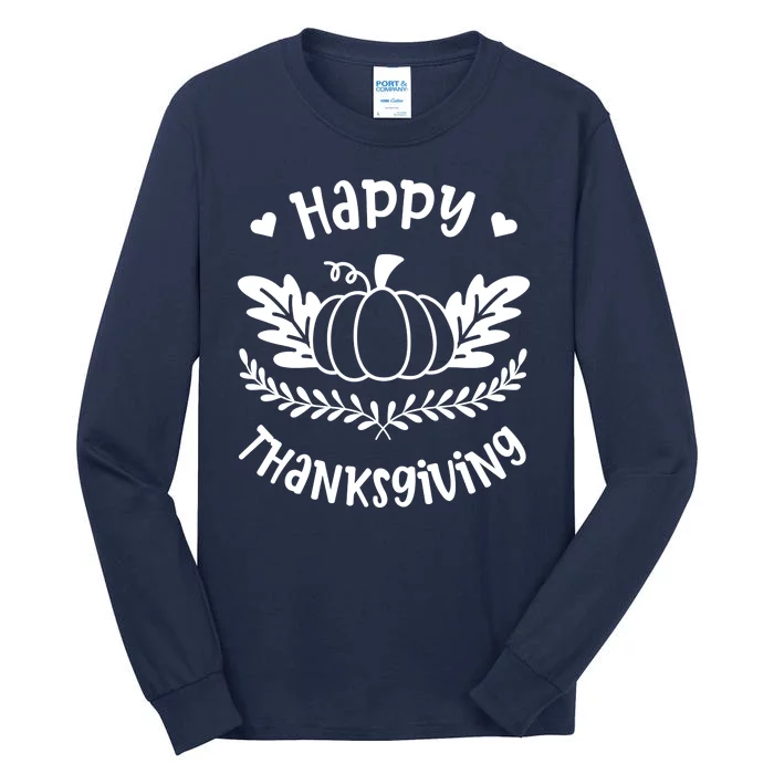 Happy Thanksgiving Pumpkin Cute Tall Long Sleeve T-Shirt