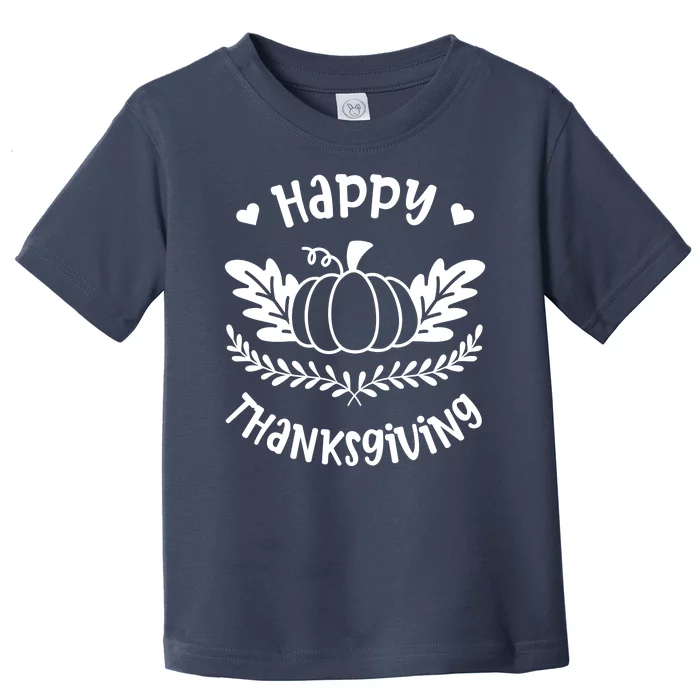 Happy Thanksgiving Pumpkin Cute Toddler T-Shirt