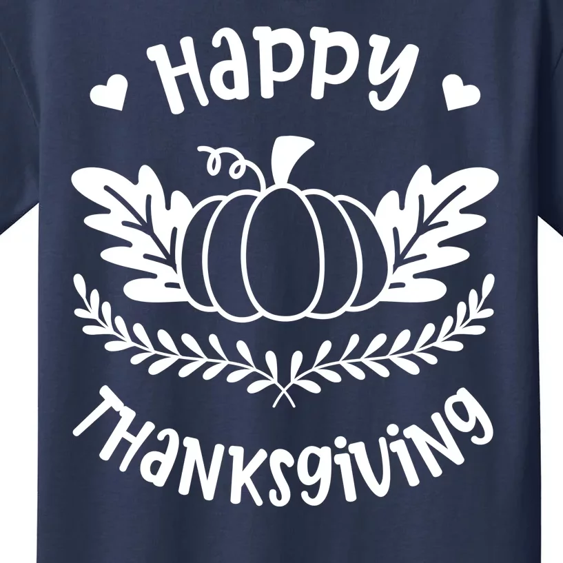 Happy Thanksgiving Pumpkin Cute Kids T-Shirt