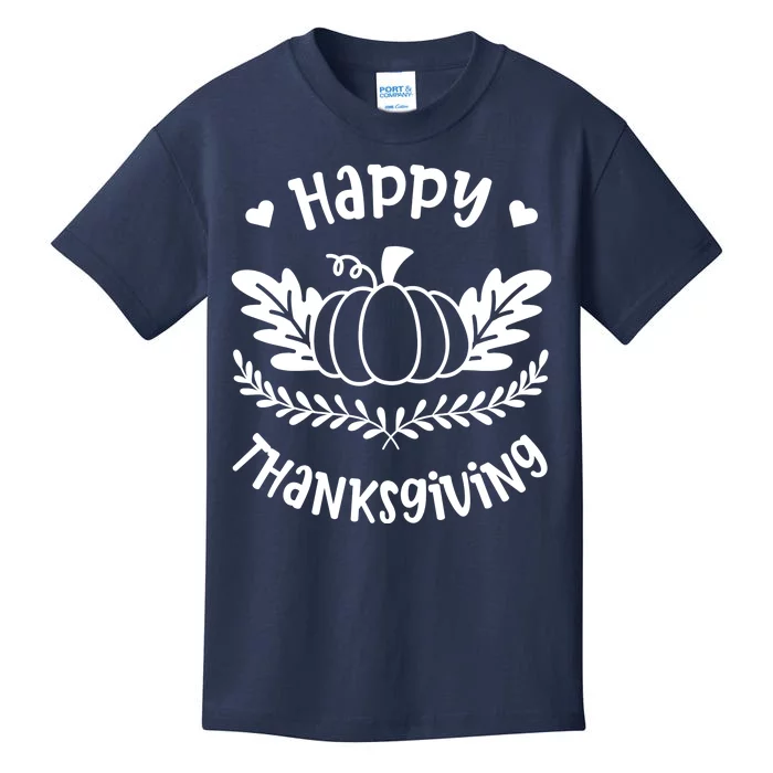 Happy Thanksgiving Pumpkin Cute Kids T-Shirt