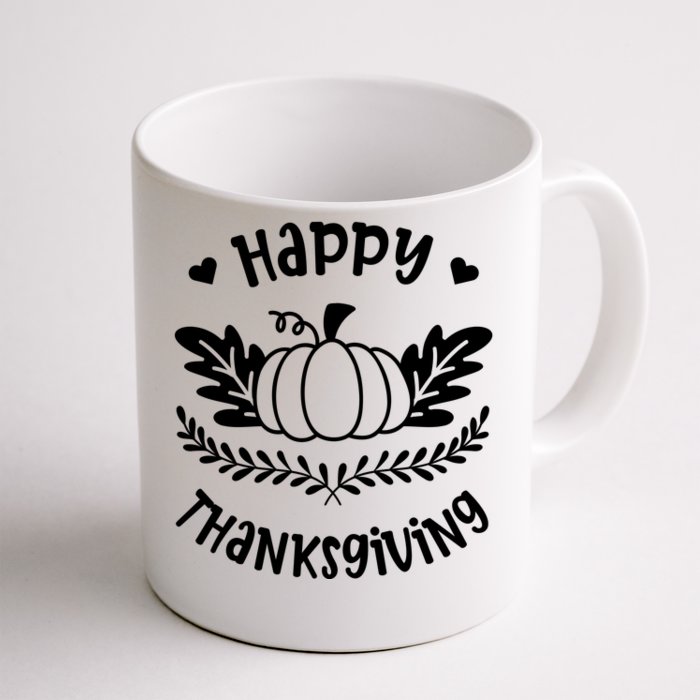 Happy Thanksgiving Pumpkin Cute Front & Back Coffee Mug