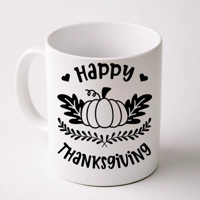 Happy Thanksgiving Pumpkin Cute Front & Back Coffee Mug