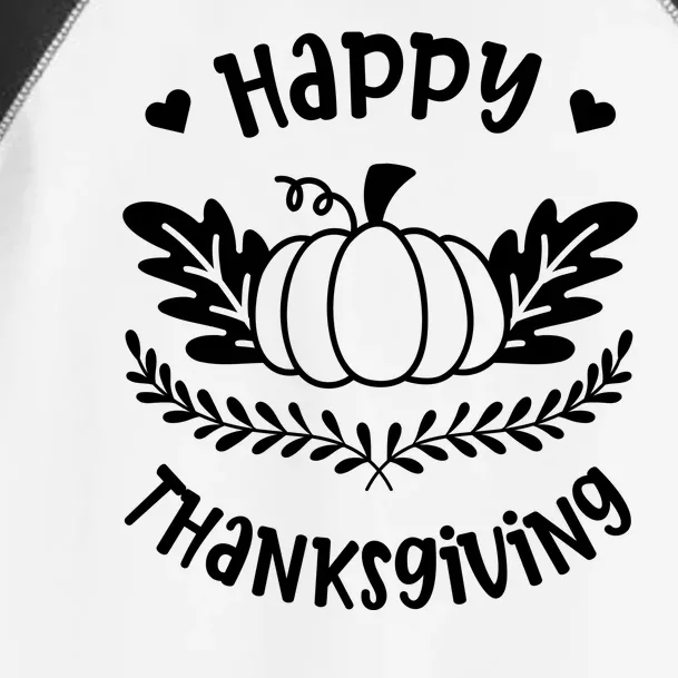 Happy Thanksgiving Pumpkin Cute Toddler Fine Jersey T-Shirt