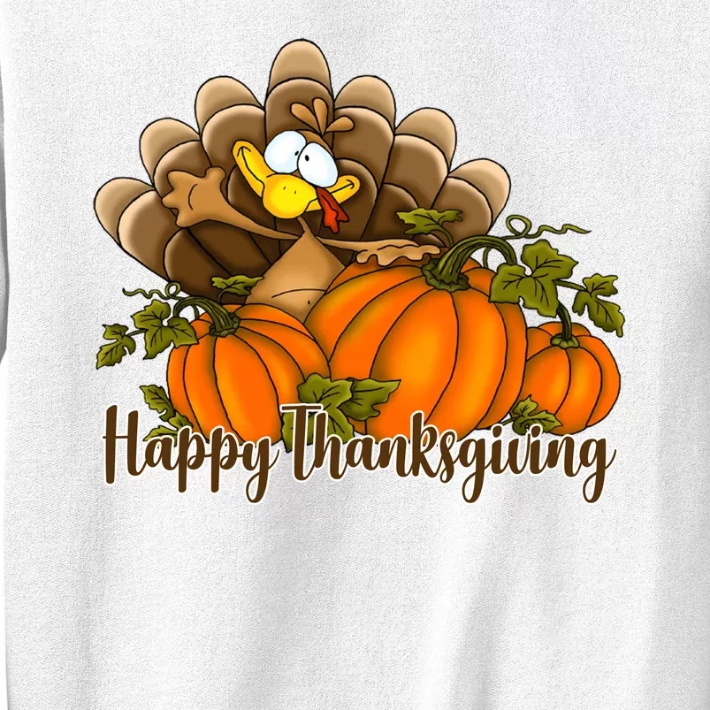 Happy Thanksgiving Pumpkins Fall Autumn Cute Turkey Sweatshirt