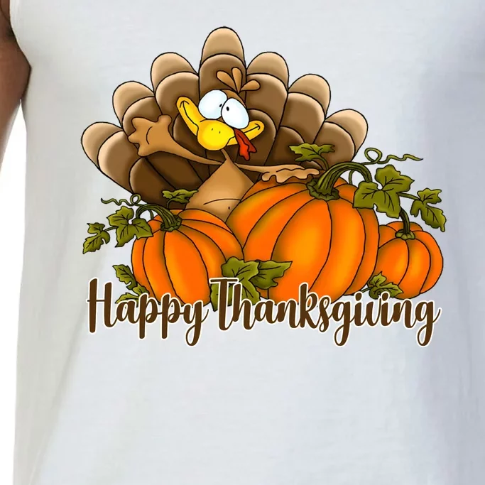 Happy Thanksgiving Pumpkins Fall Autumn Cute Turkey Comfort Colors® Tank Top